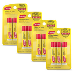 Carmex baume lèvres classique en stick, hydratation ciblée pour lèvres sèches.