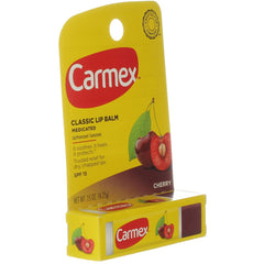 Carmex Click-Stick Cerise, tube rouge avec SPF 15 pour les lèvres.