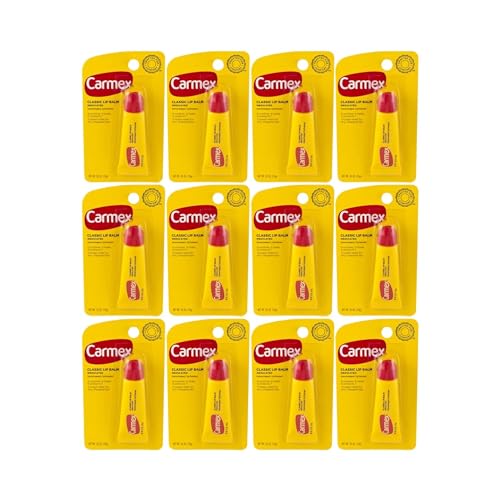 Carmex lip balm tubes brand logo signals trusted lip care