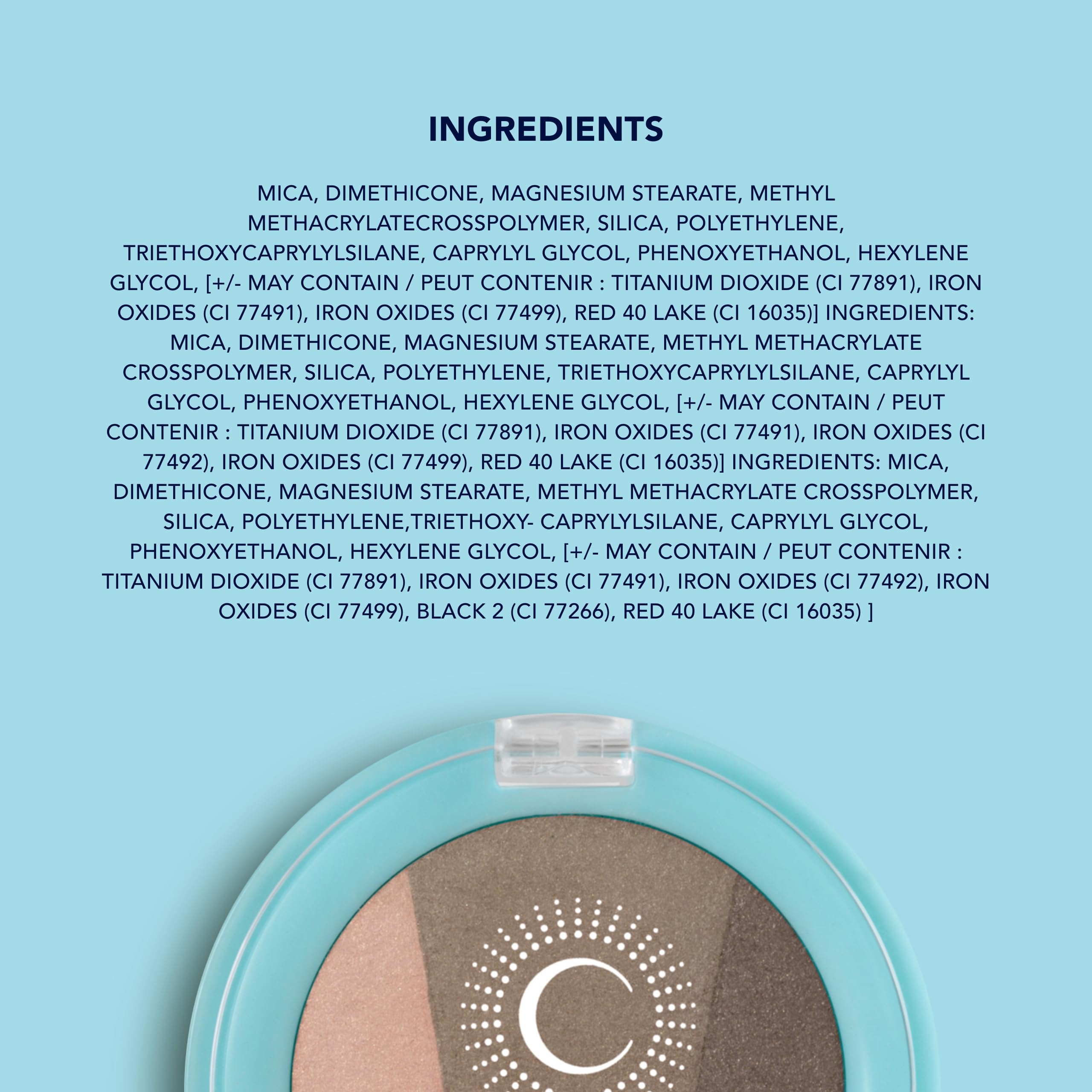 Carmindy Beauty Trilogie Ombres Terre Application douce sur les paupières.