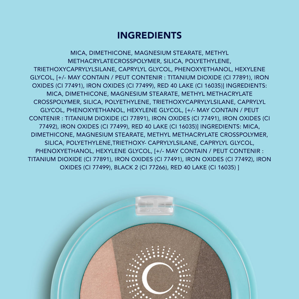 Carmindy Beauty Trilogie Ombres Terre Application douce sur les paupières.
