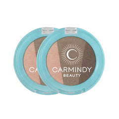 Carmindy Beauty Trilogie Ombres Terre Éclat lumineux sur les paupières.