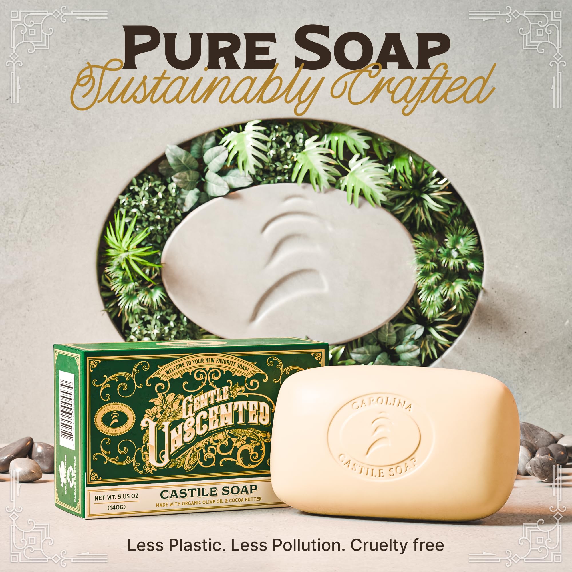 Carolina Castile – huile-d-olive-biologique, nettoyage doux et efficace.