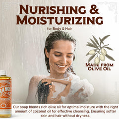 Savon Carolina Castile Orange, senteur citrus vivifiante pour une douche rafraîchissante.
