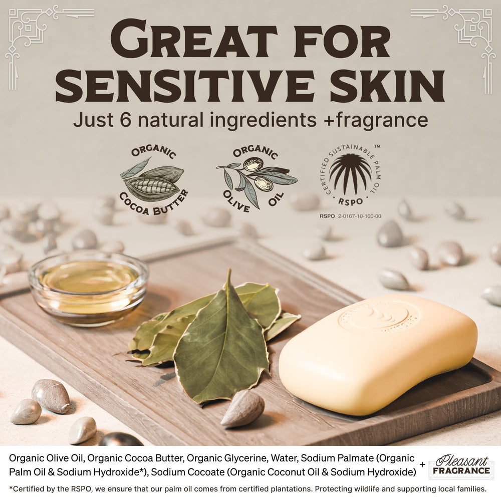 Savon Carolina Castile Soap échantillon Gin & Juniper, note boisée et douche vivifiante.