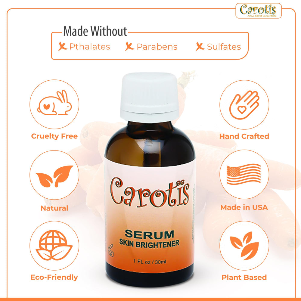 Application ciblée sur une zone sombre du visage avec le sérum CAROTÏS.