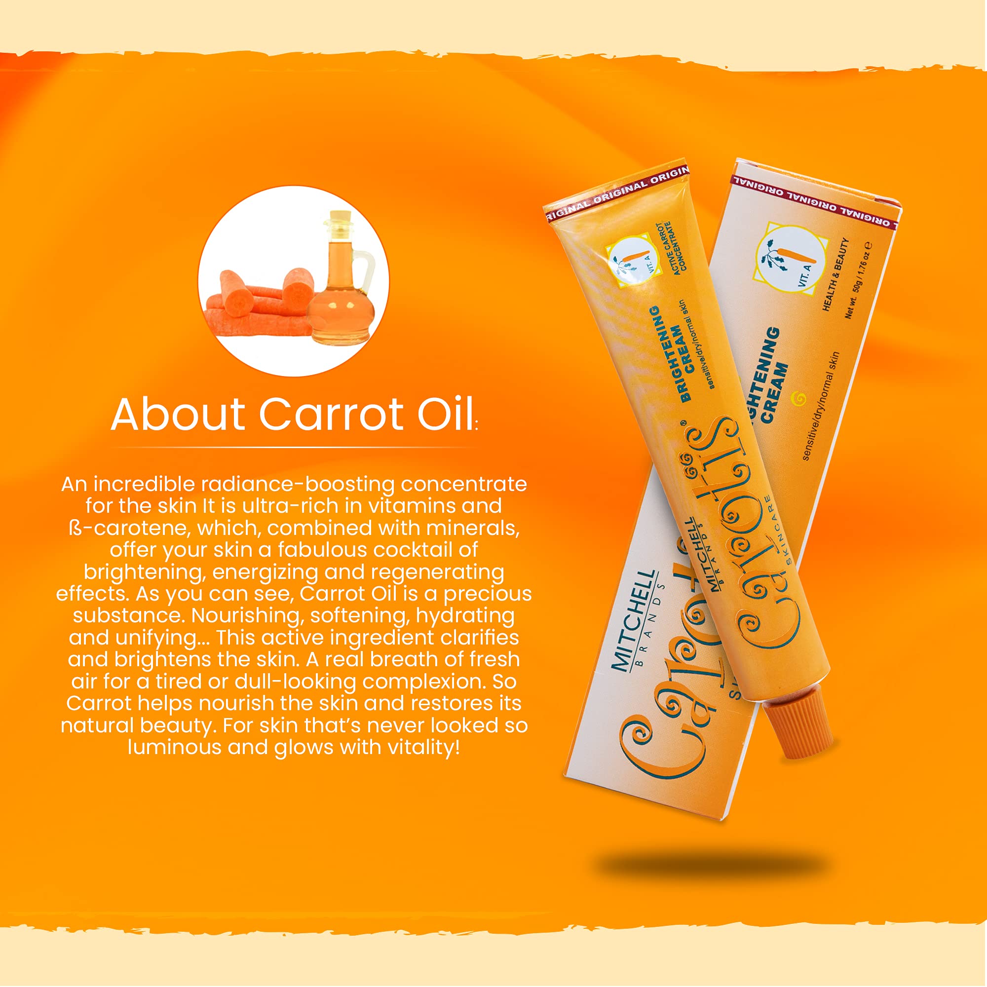 CAROTÏS crème éclaircissante corps hydrate et éclaircit la peau.