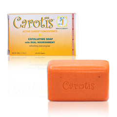 CAROTÏS savon exfoliant 200 g, emballage élégant pour le soin quotidien.