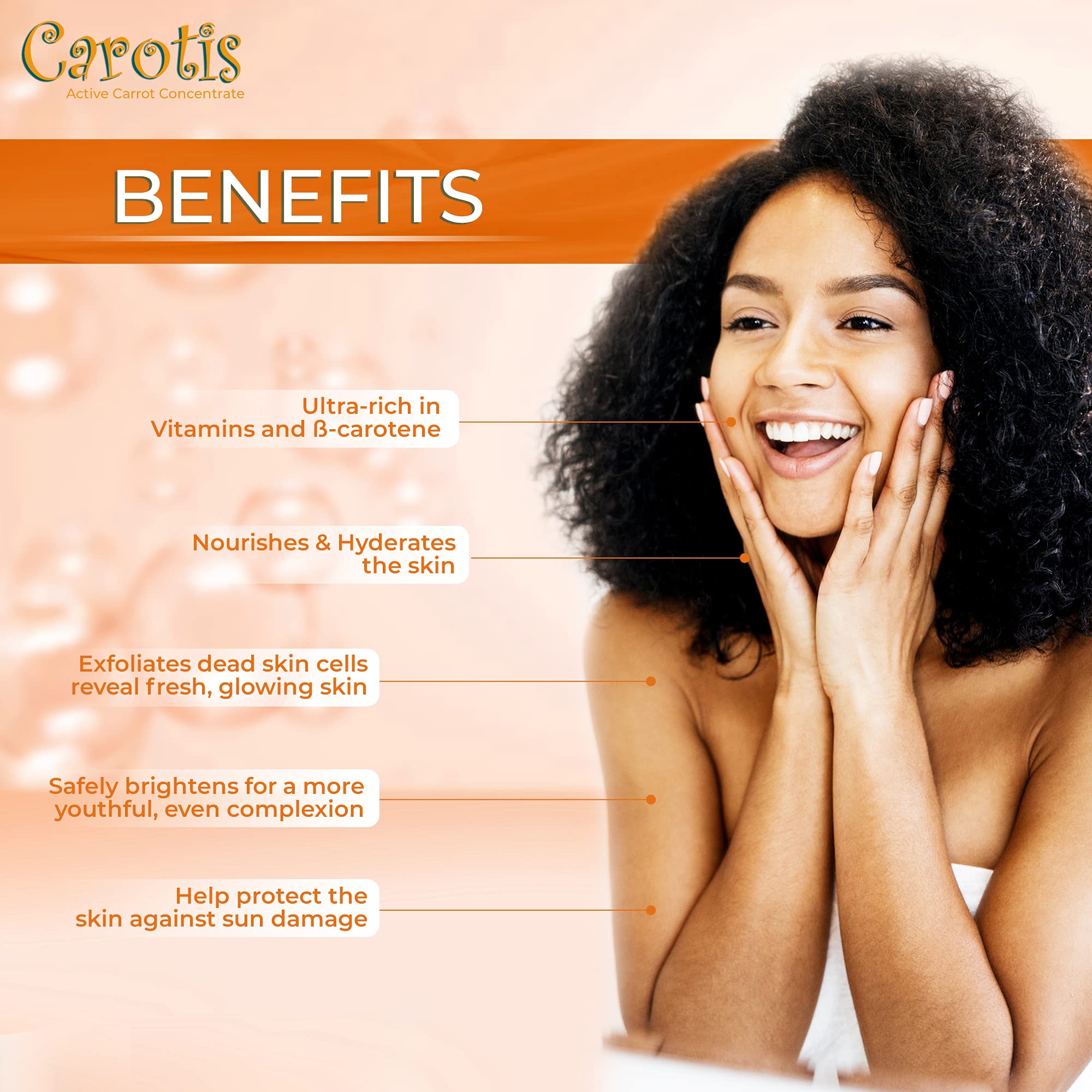 CAROTÏS savon exfoliant, mousse généreuse qui purifie en douceur.