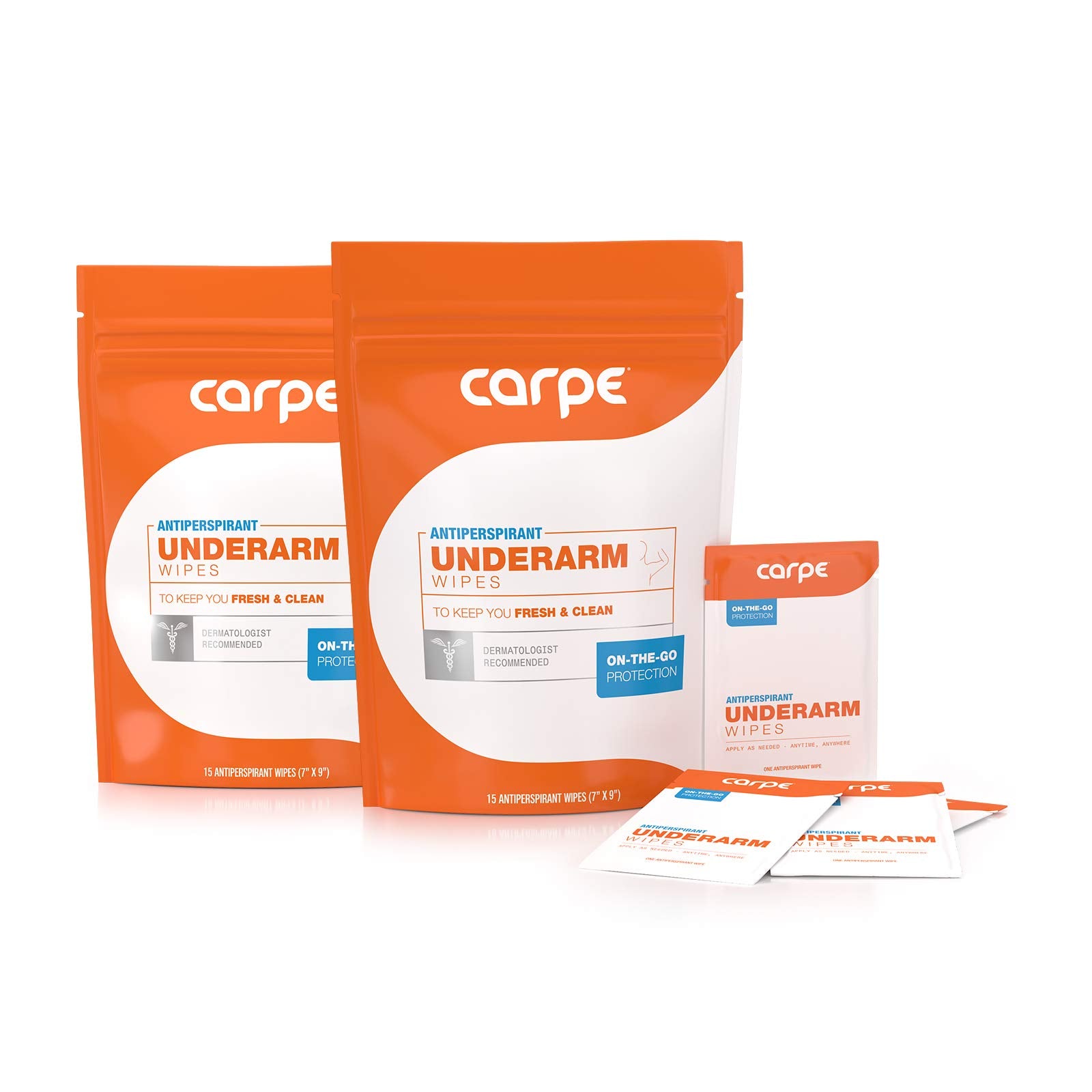 Carpe lingette anti-transpirant en mouvement offre fraîcheur rapide.