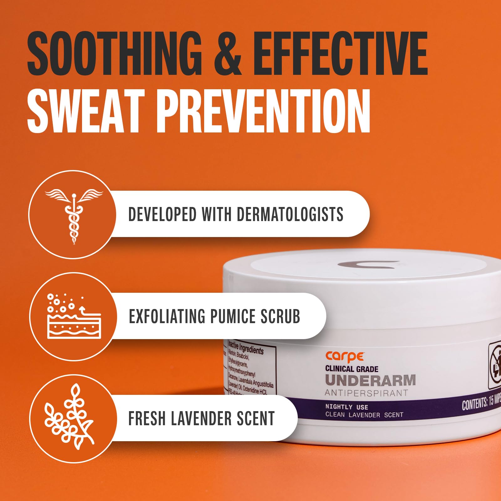 Lingettes Carpe confort sensibles pour peau délicate et sans irritation.