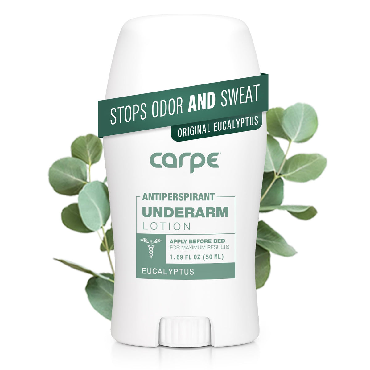 Carpe-lotion-antiperspirante-eucalyptus-bouteille: fraîcheur durable et protection contre la transpiration.