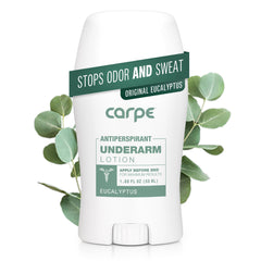 Carpe-lotion-antiperspirante-eucalyptus-bouteille: fraîcheur durable et protection contre la transpiration.