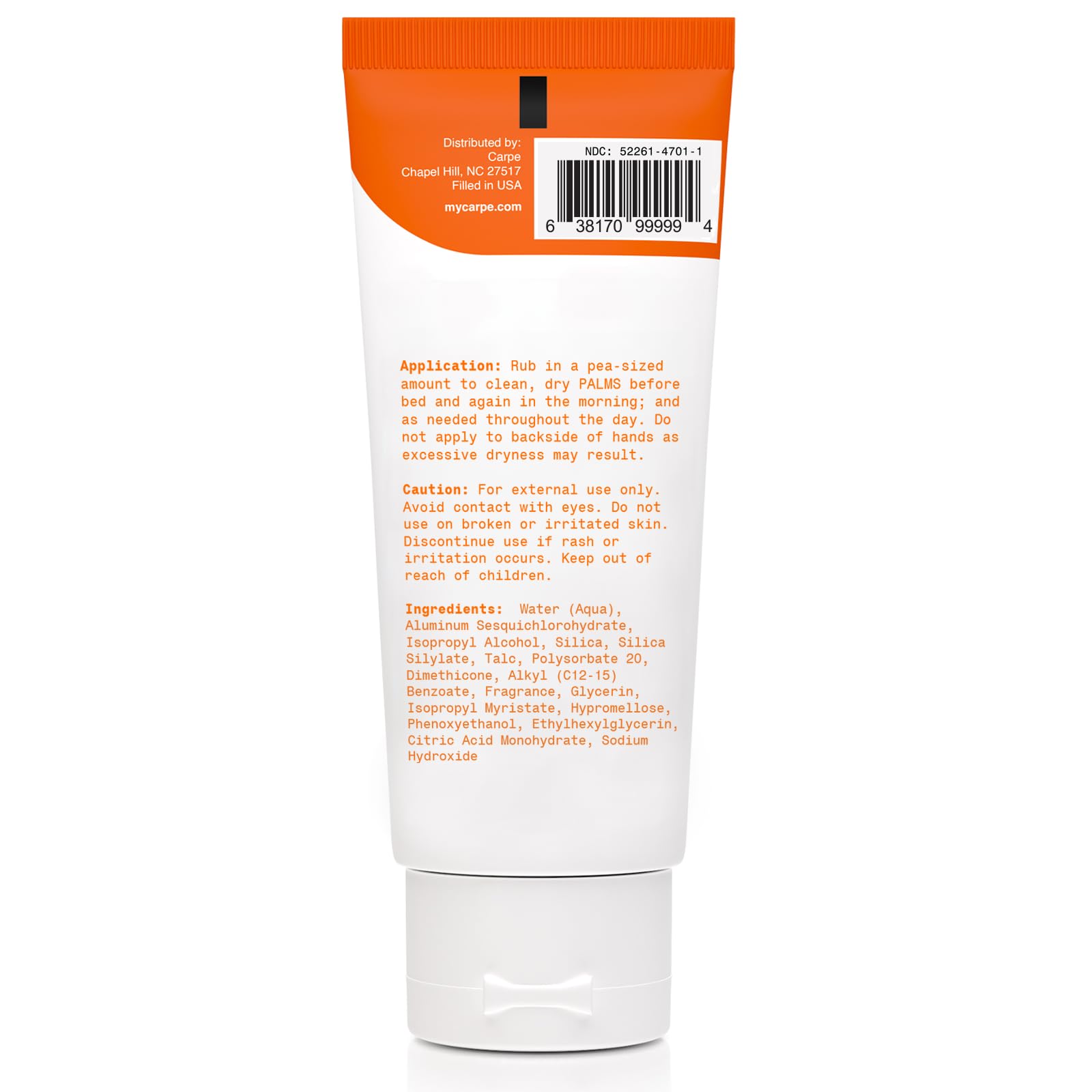 Emballage américain Carpe Lotion Mains Absorbante pratique et fiable