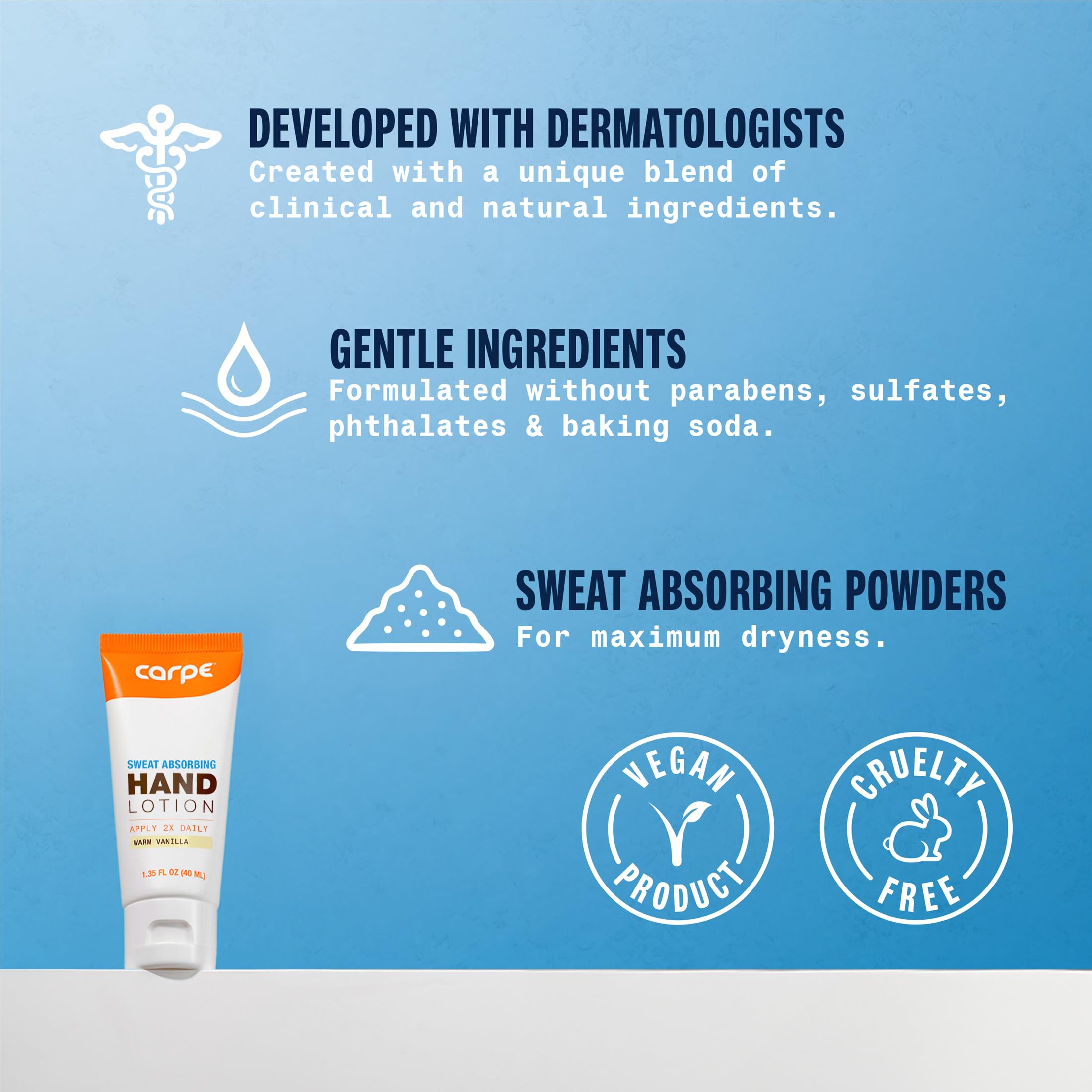 Texture crème douce de Carpe Lotion Mains Absorbante pour absorption rapide