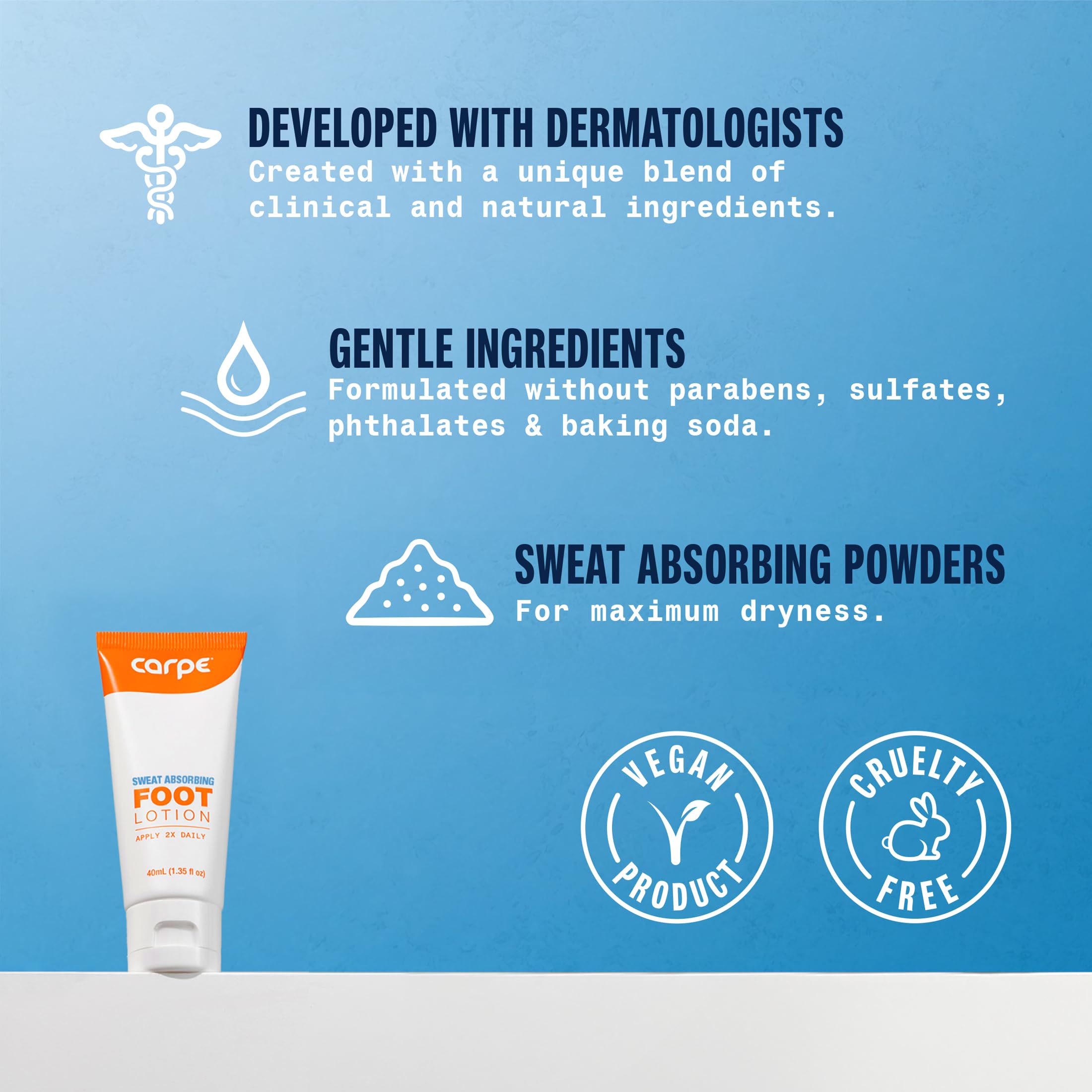 Lotion Carpe: application quotidienne pour pieds propres et sans odeur nocturne