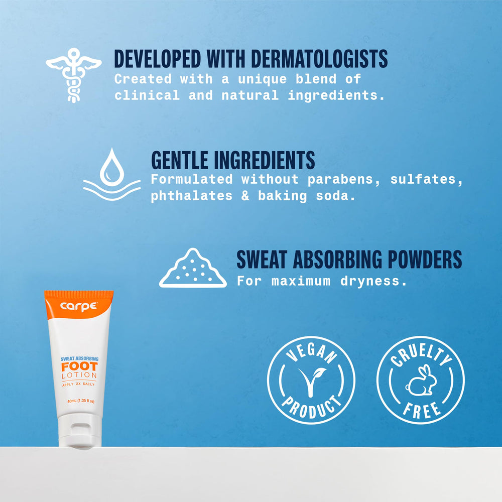 Lotion Carpe: application quotidienne pour pieds propres et sans odeur nocturne