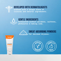 Lotion Carpe: application quotidienne pour pieds propres et sans odeur nocturne