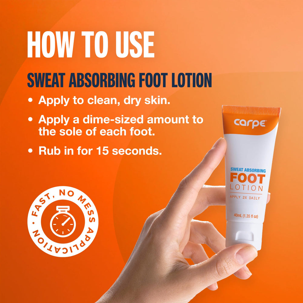 Carpe Lotion Pieds Confort Non Gras, peau douce après usage.