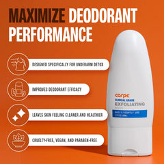 Carpe nettoyage aisselles – texture légère et rafraîchissante pour une sensation propre.