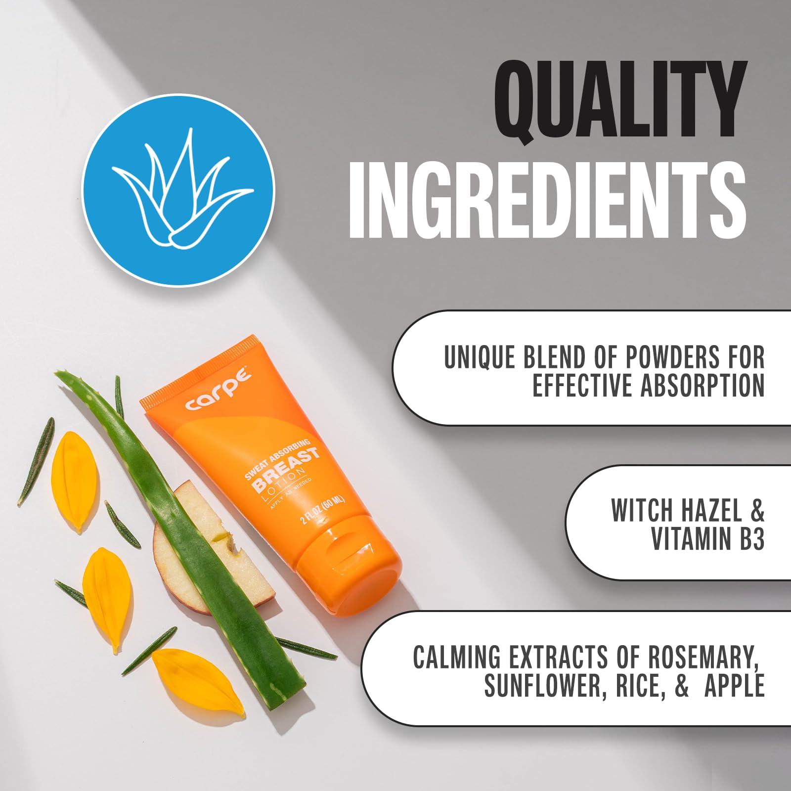 Carpe Poitrine Formule Seche Vite: séchage rapide avant le vêtement pour plus de confort.