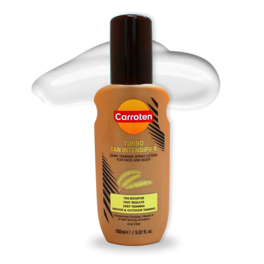 Carroten Turbo Tan Intensifier, bouteille pulvérisation, preparation rapide pour hale plus profond.