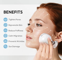 Carrotez rouleau-glace contours-visage: resserre les pores et raffermit