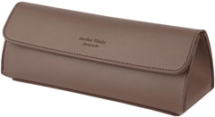Sac maquillage Carrotez en cuir PU brun cacao, élégant et durable.