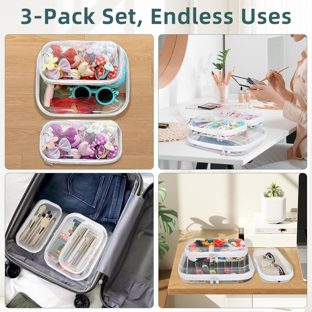 CarryEpic boîtes coque transparente moyennes pour organisation efficace
