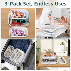 CarryEpic boîtes coque transparente moyennes pour organisation efficace