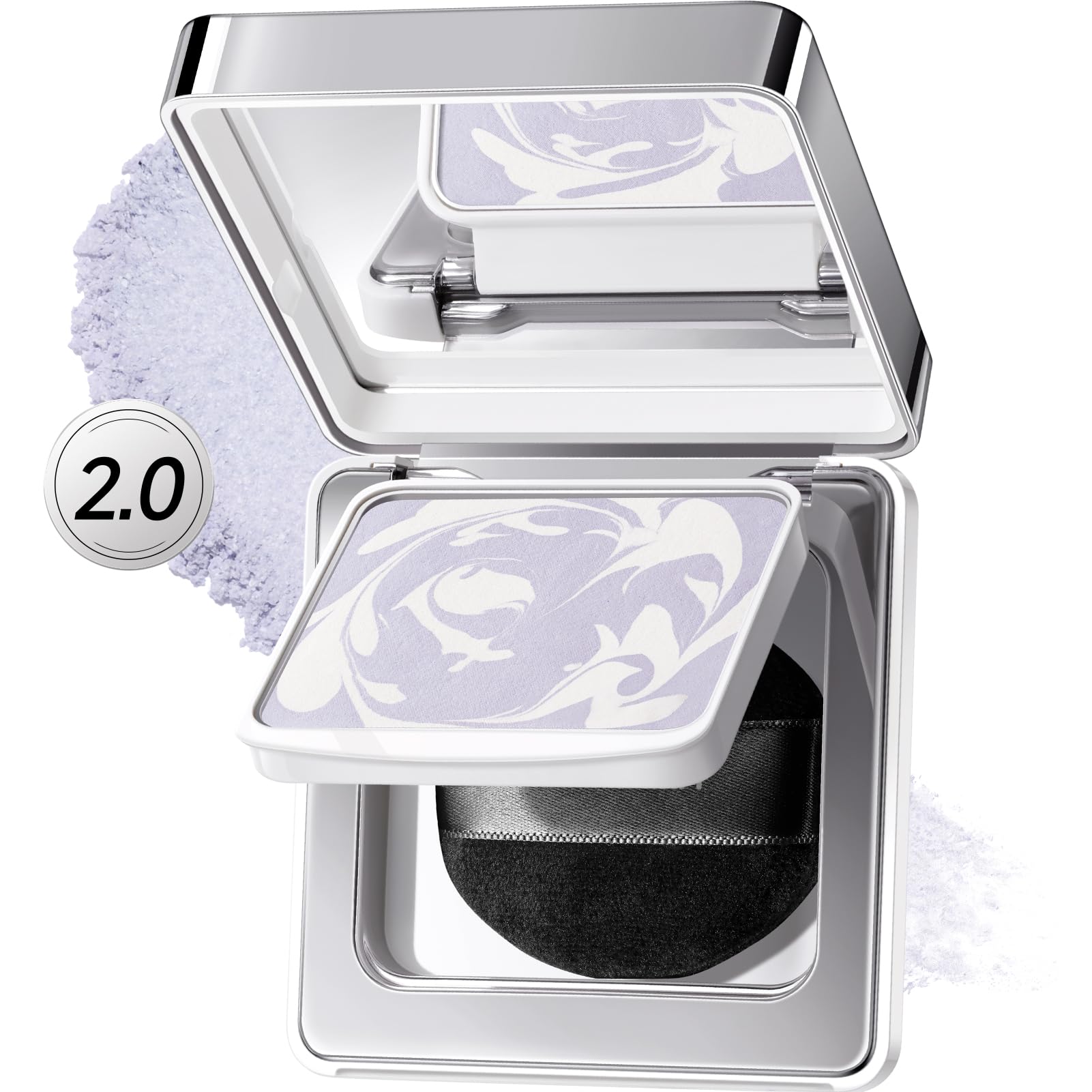 CARSLAN 2.0 poudre compacte translucide bleu-violet, contrôle l'huile toute la journée.