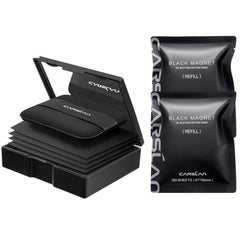 CARSLAN papier buvard poudre noir absorbant l'excès de brillance