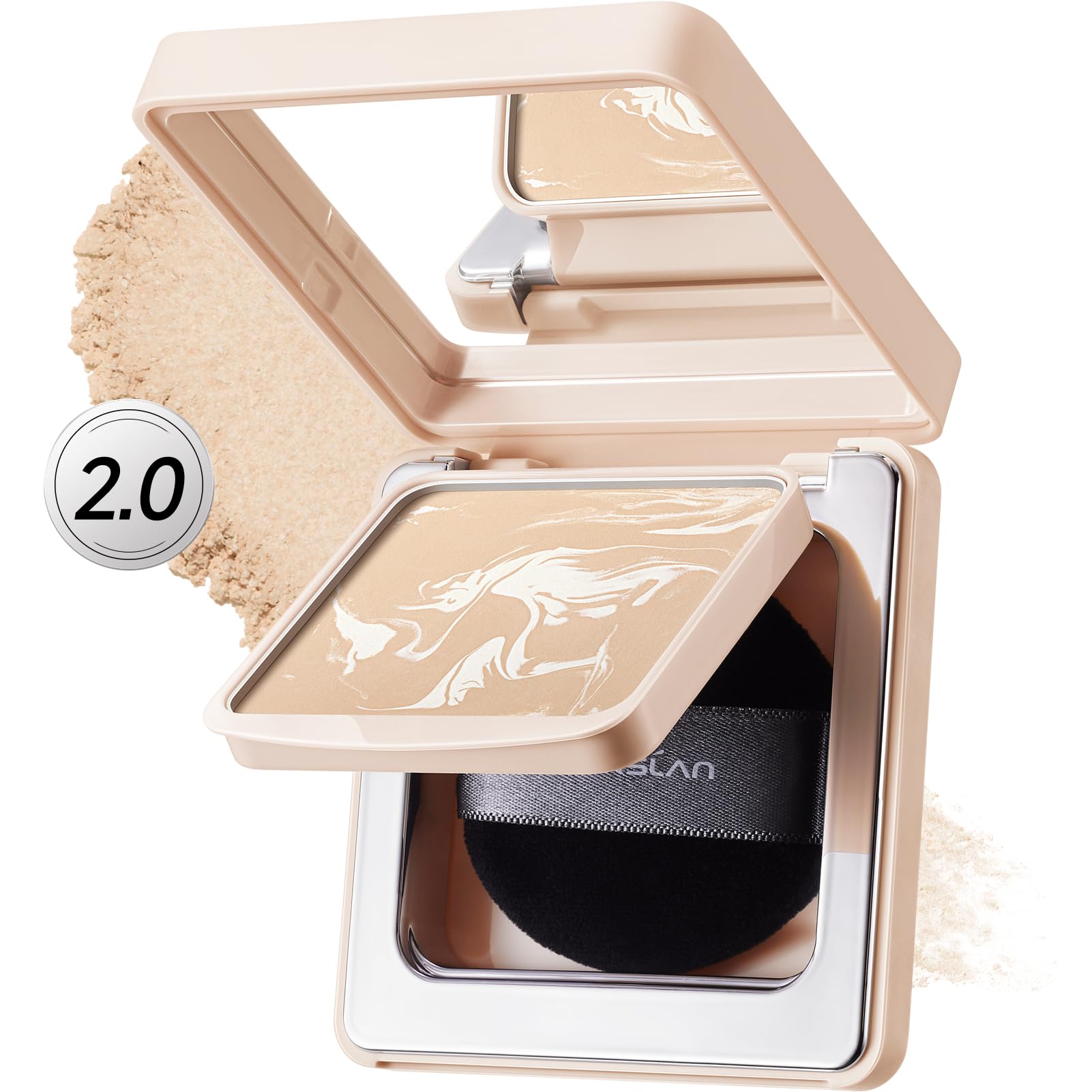 CARSLAN poudre translucide magnétique montrant la texture 24h.