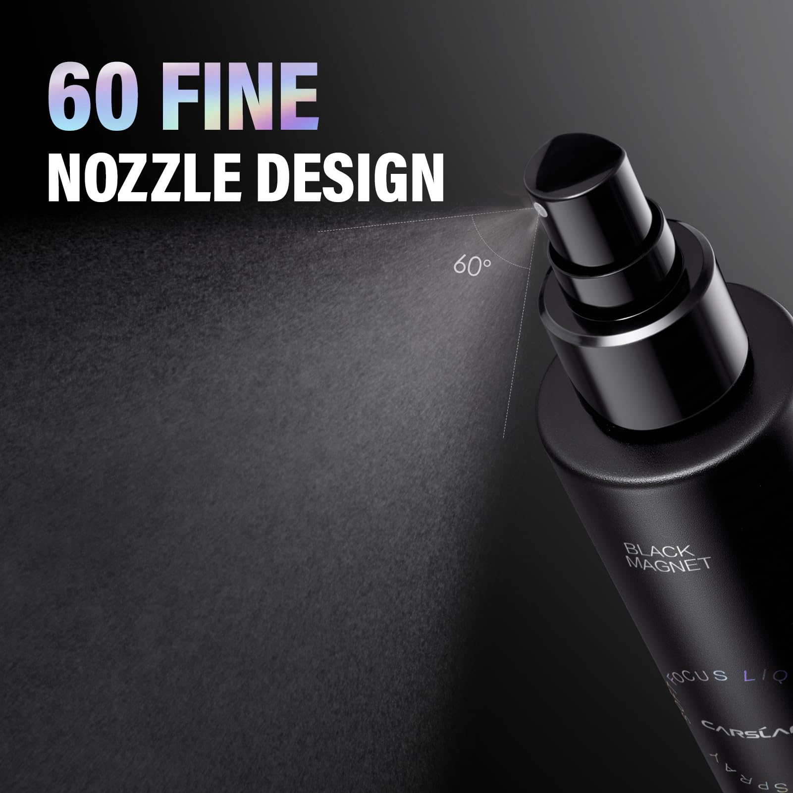 CARSLAN spray-poudre-fine-application-maquillage: fixation légère et naturelle.