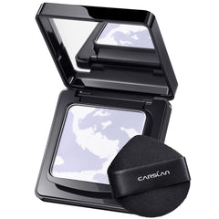 CARSLAN waterproof face pressed powder compact with mirror for all-day shine control.