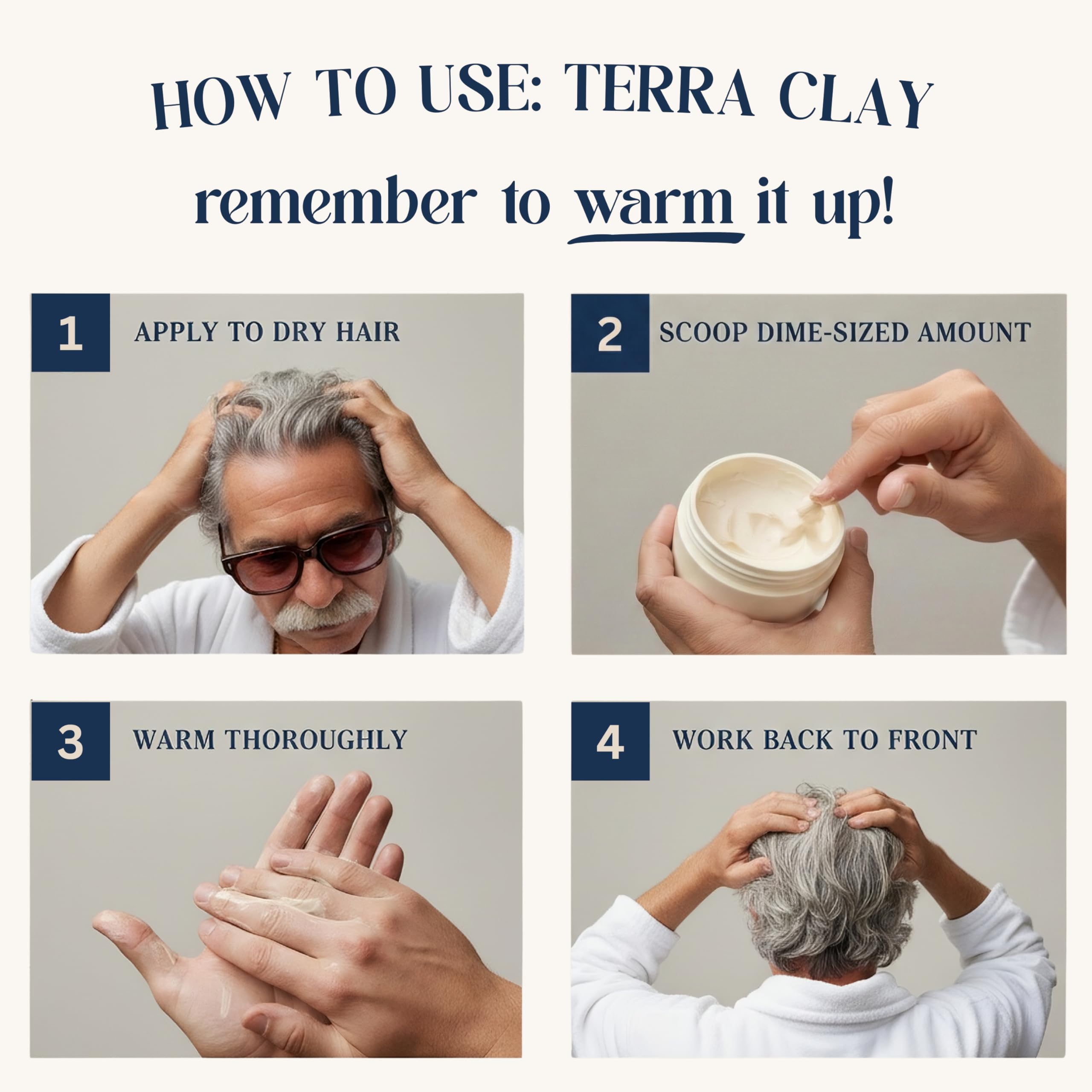 Ingrédients nourrissants de Terra Clay qui conditionnent en douceur
