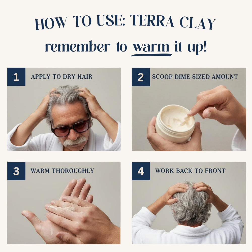 Ingrédients nourrissants de Terra Clay qui conditionnent en douceur