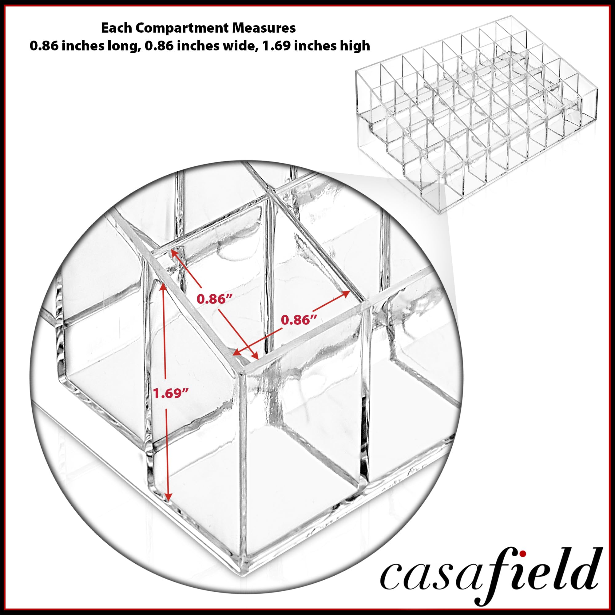 Casafield organisateur bureau polyvalent: rangement élégant pour espace travail et maquillage.