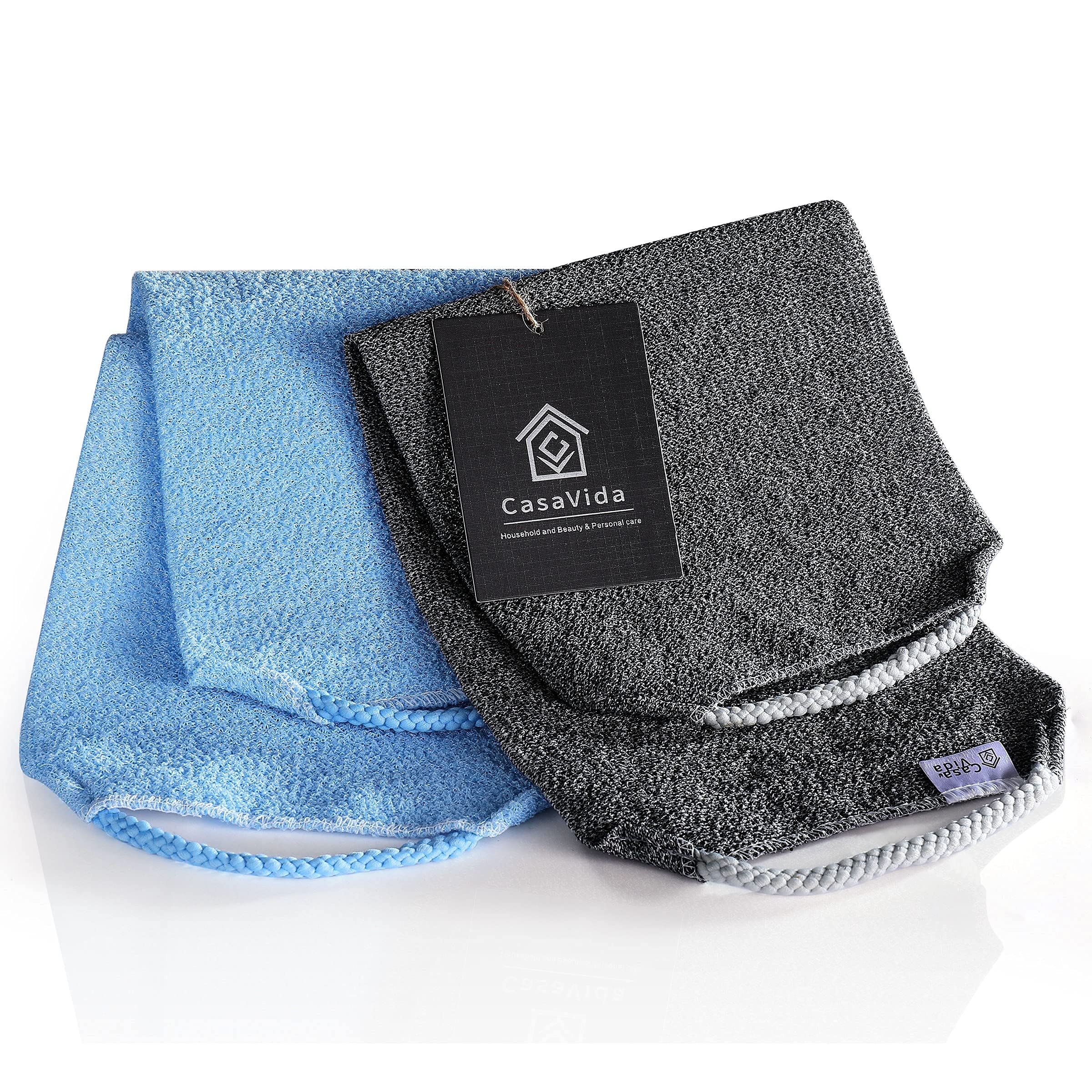 CASAVIDA ensemble bleu et gris charbon options esthétiques pour votre douche.