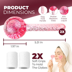 Globes Castal Blue Visage Rose – massage facial frais