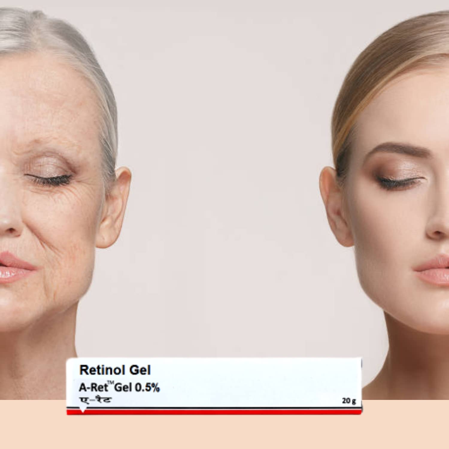 Castel Royale Retinol Gel 0,05, peau lumineuse après usage nocturne.