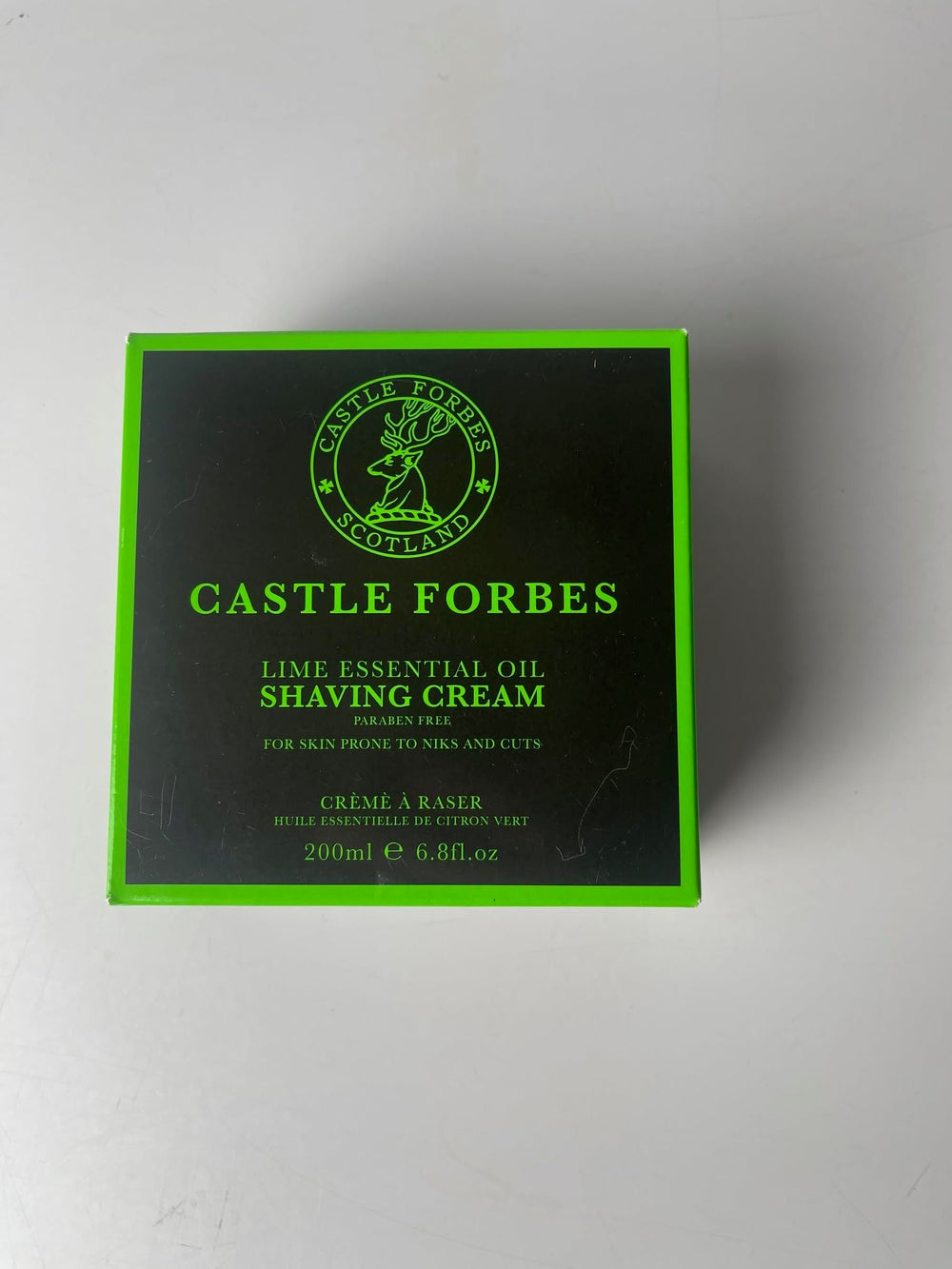 Castle Forbes Crème de rasage lime emballage durable: packaging premium et responsable.