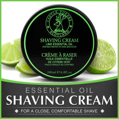 Castle Forbes Crème de rasage lime mousse riche: mousse dense et veloutée.