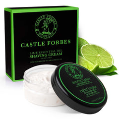 Castle Forbes Crème de rasage lime pot: hydratation et confort lors du rasage.