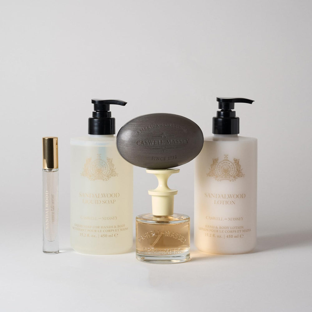 Savon en barre Caswell-Massey Santal, hydratation longue durée.