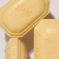 Caswell-Massey Elixir of Love bar soap crest design on vintage packaging.