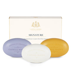 Caswell-Massey ensemble savons amande-verveine-lavande, hydratants pour tout le corps.
