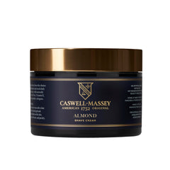Caswell-Massey Heritage Almond Shave Cream – Bouteille élégante, hydratation riche pour un rasage doux.