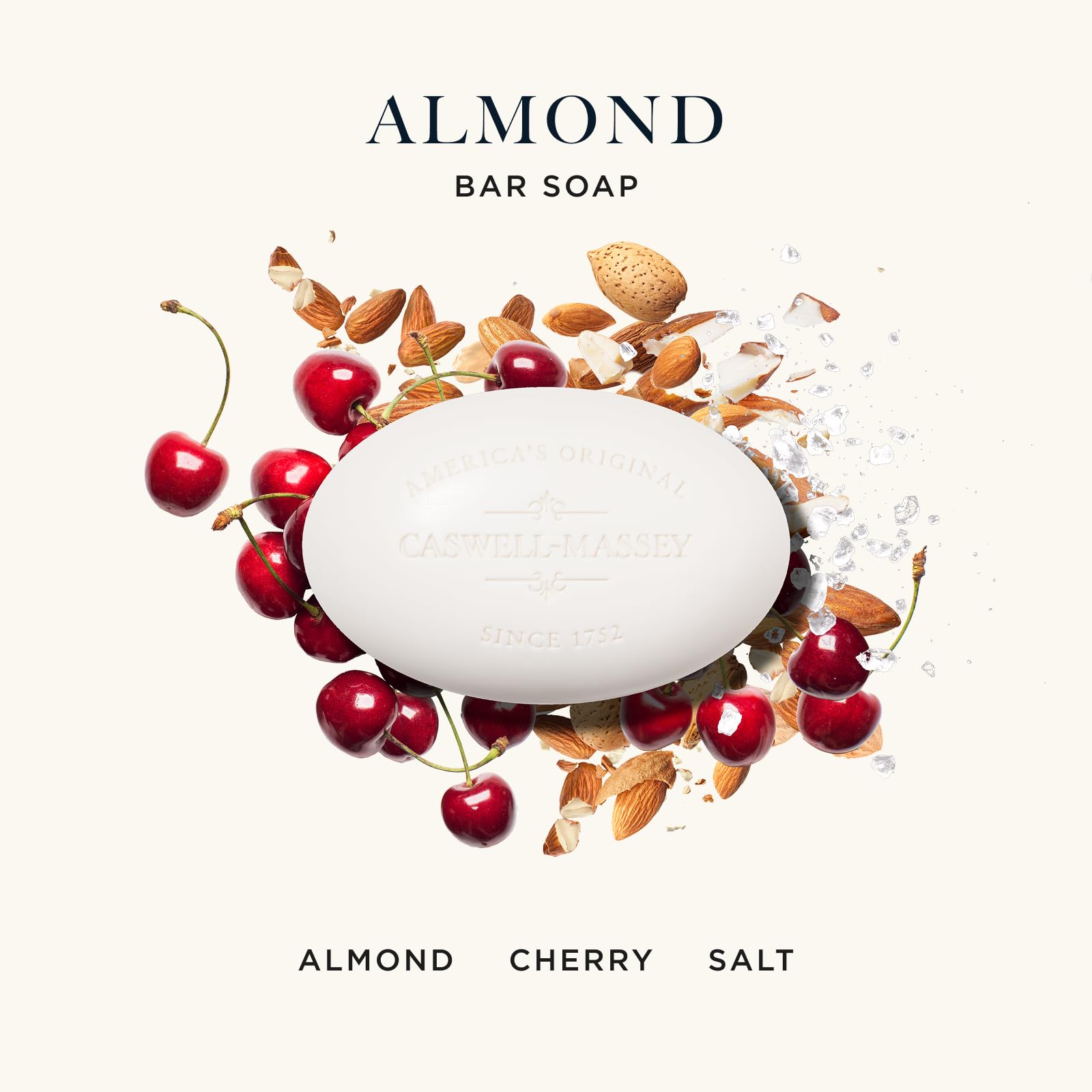 Caswell-Massey Savon Almond mousse dense, pour peau soyeuse