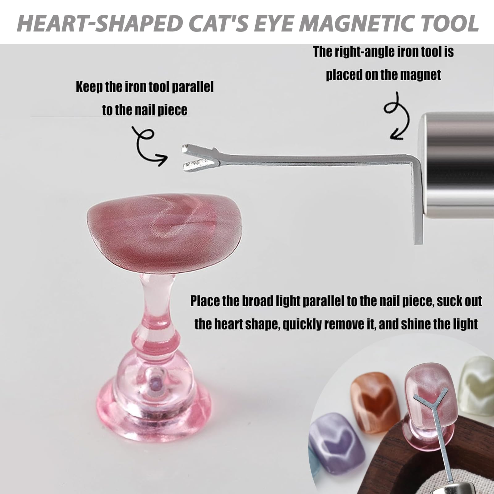 Aimant Cat Eye portable et compact, idéal pour voyage et retouches.